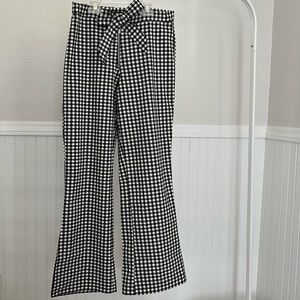 ZARA black and white plaid pants